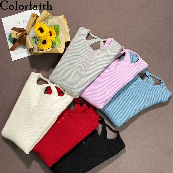 colorfaith new 2020 women's autumn winter casual knitwear warm pullover backless minimalist elegant ladies jumpers sw1050, White;black
colorfaith new 2020 women's autumn winter casual knitwear warm pullover backless minimalist elegant ladies jumpers sw1050, White;black