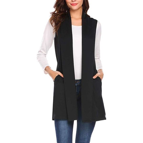 jaycosin women's coat fashion womens long vests casual sleeveless draped lightweight open front cardigan vest winter vest female, Black;white
jaycosin women's coat fashion womens long vests casual sleeveless draped lightweight open front cardigan vest winter vest female, Black;white
