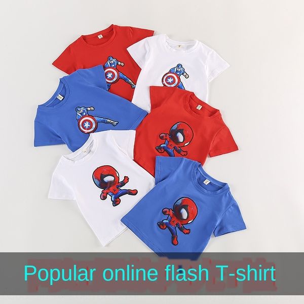 t-shir flash shor-sleeved jacke spider-man clothes clothing captain tong t xu children's children's america luminous t, Blue
t-shir flash shor-sleeved jacke spider-man clothes clothing captain tong t xu children's children's america luminous t, Blue