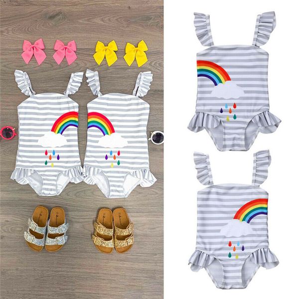 sisters matching clothes kids baby girls bikini swimwear fashion lace strap bodysuits striped left/right rainbow beachwear 1-6y, Blue
sisters matching clothes kids baby girls bikini swimwear fashion lace strap bodysuits striped left/right rainbow beachwear 1-6y, Blue