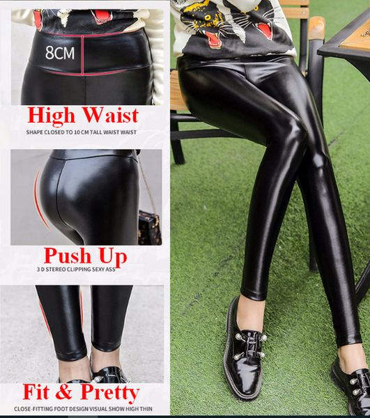 womens winter leggings faux leather fleece lined warm high waist pants pu legging leathers push up faux leather butt lift ouc584, Black
womens winter leggings faux leather fleece lined warm high waist pants pu legging leathers push up faux leather butt lift ouc584, Black