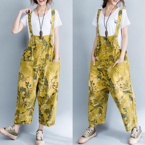 summer plus size loose full length pants women fashion ankle length print bib pant wf984, Black;white
summer plus size loose full length pants women fashion ankle length print bib pant wf984, Black;white