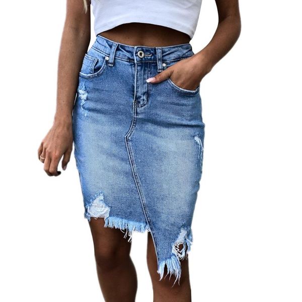 skirts summer women denim retro washed irregular skirt female high waist elastic bodycon hip, Black
skirts summer women denim retro washed irregular skirt female high waist elastic bodycon hip, Black