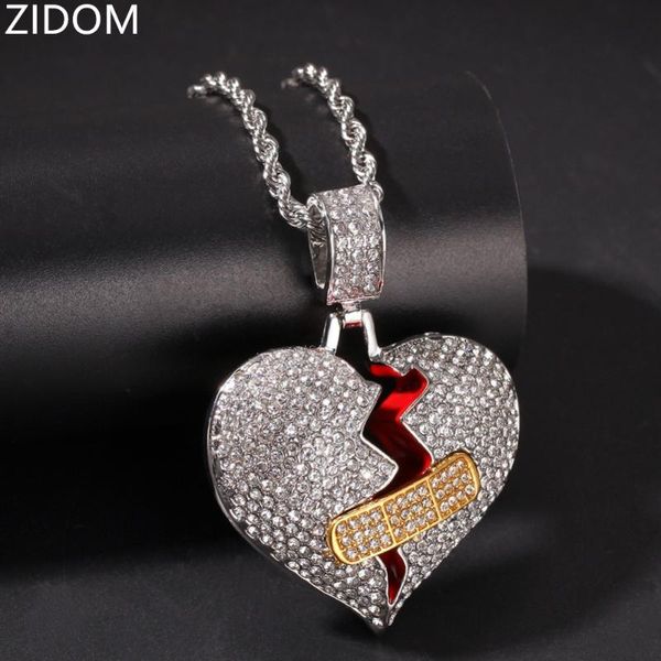 2020 new style men hip hop iced out bling broke heart pendant necklaces fashion charm pendants necklace hiphop jewelry, Silver
2020 new style men hip hop iced out bling broke heart pendant necklaces fashion charm pendants necklace hiphop jewelry, Silver