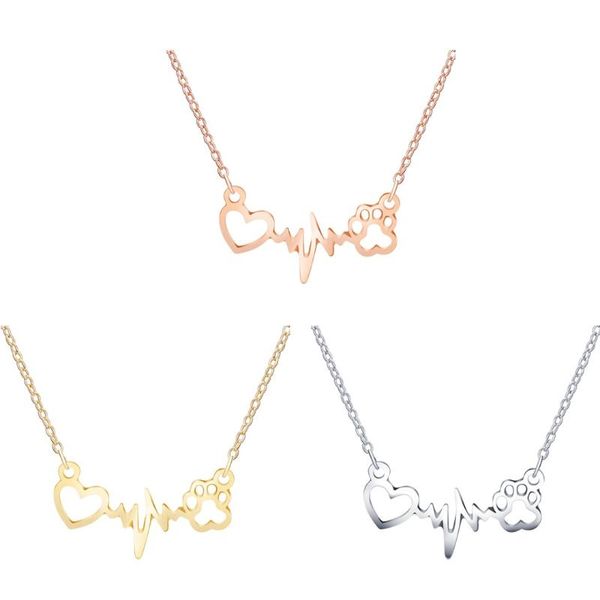 cute animal necklaces&pendants for women cat dog footprints heart heartbeat pendant necklace femme bijoux sweater chain, Silver
cute animal necklaces&pendants for women cat dog footprints heart heartbeat pendant necklace femme bijoux sweater chain, Silver
