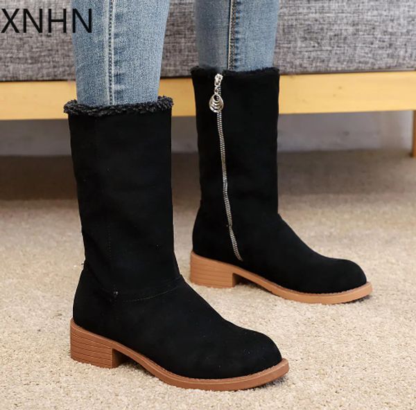 2020 new women plus size solid foldable warm ankle boots square heel fur warm snow boots ladies wool fashion botas mujer, Black
2020 new women plus size solid foldable warm ankle boots square heel fur warm snow boots ladies wool fashion botas mujer, Black