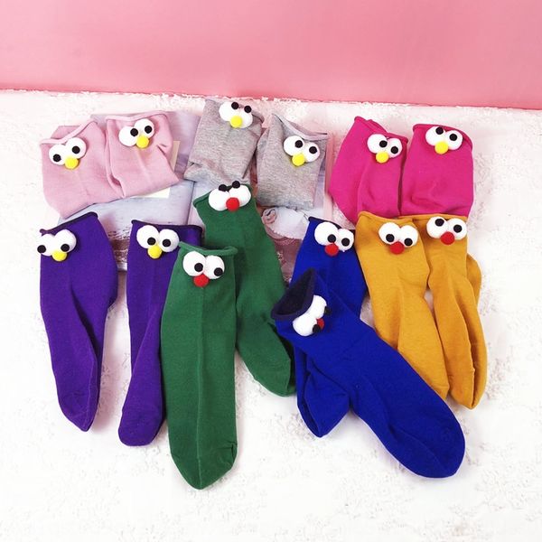 cute cartoon children's fun three-dimensional sesame street eye socks warm casual warm stockings medium stockings stacked socks, Pink;yellow
cute cartoon children's fun three-dimensional sesame street eye socks warm casual warm stockings medium stockings stacked socks, Pink;yellow