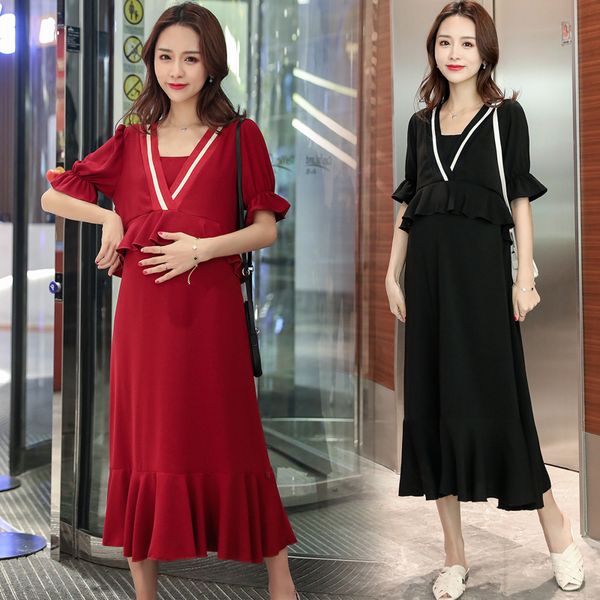 6930# maternity dress summer short sleeve easy matching loose one piece layer look dress for pregnant women mom, White
6930# maternity dress summer short sleeve easy matching loose one piece layer look dress for pregnant women mom, White