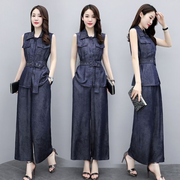 two piece dress sleeveless luxury 2 set women jean suit denim pants sets ensemble femme survetement womens matching, White
two piece dress sleeveless luxury 2 set women jean suit denim pants sets ensemble femme survetement womens matching, White