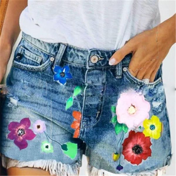 fashion new floral printing skinny jeans designer female casual shorts jeans clothing worn tassel print women denim shorts, Blue
fashion new floral printing skinny jeans designer female casual shorts jeans clothing worn tassel print women denim shorts, Blue