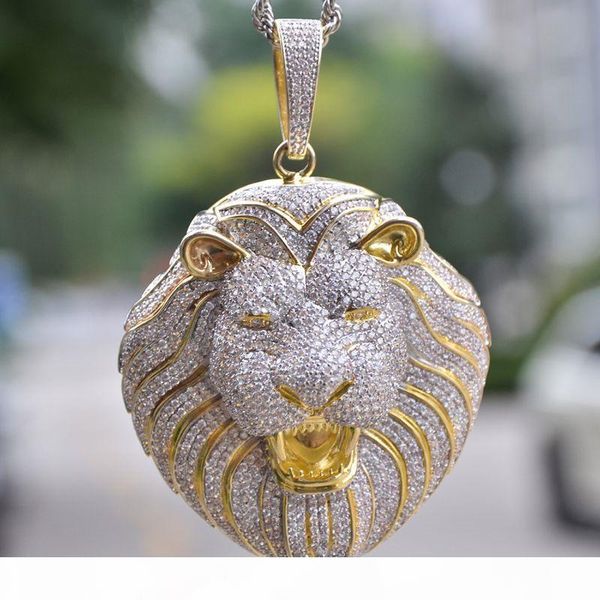 hip hop iced out the king of lion pendant necklace micro paved cubic zircon charm animal necklace jewelry, Silver
hip hop iced out the king of lion pendant necklace micro paved cubic zircon charm animal necklace jewelry, Silver