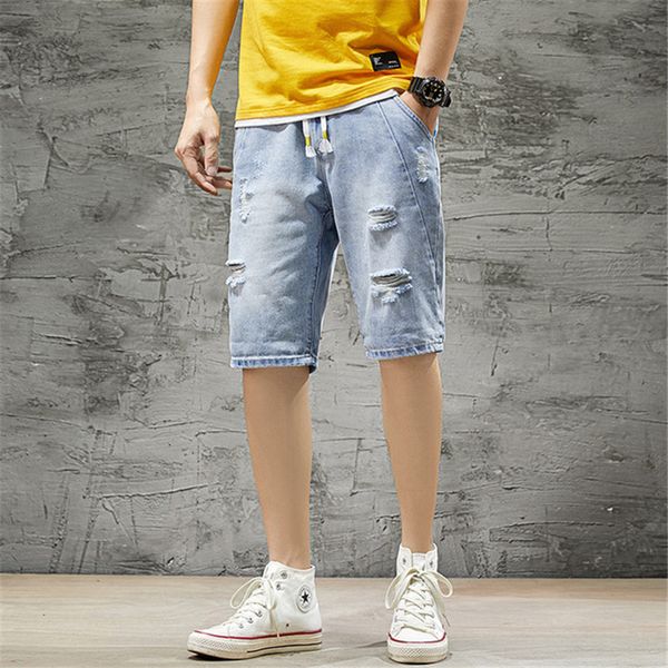 summer men's jeans shorts casual embroidery ripped holes scratched character denim shorts loose hip hop short pants streetwear, Blue
summer men's jeans shorts casual embroidery ripped holes scratched character denim shorts loose hip hop short pants streetwear, Blue