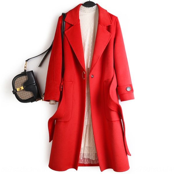 cg6pw 2020 new hand-stitched double-sided wool overcoat women's length c type buckle lapel cotton-padded clothes wool cotton-padded clo, Black
cg6pw 2020 new hand-stitched double-sided wool overcoat women's length c type buckle lapel cotton-padded clothes wool cotton-padded clo, Black