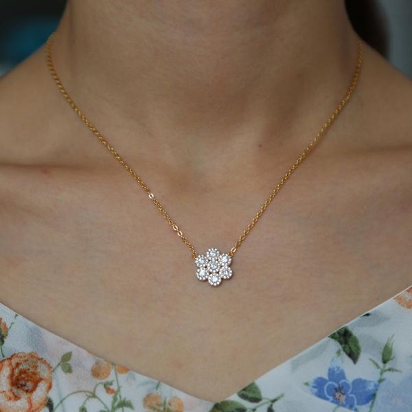 new gold color cz flower choker statement necklace bijoux collier femme women charm maxi boho jewelry, Silver
new gold color cz flower choker statement necklace bijoux collier femme women charm maxi boho jewelry, Silver