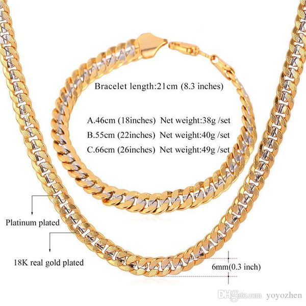 6mm gold chain 18k stamp мужчины женщины 18k two tone позолоченные снаряженная цепи ожерелье браслет, Silver
6mm gold chain 18k stamp мужчины женщины 18k two tone позолоченные снаряженная цепи ожерелье браслет, Silver