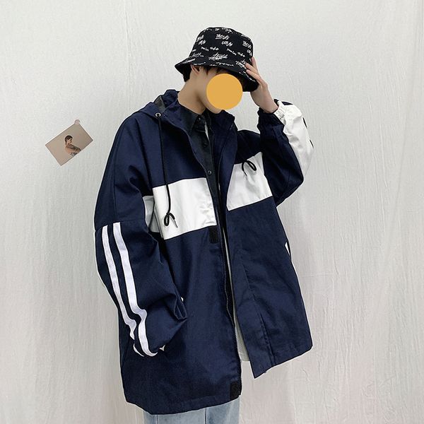 e-baihui 2021 spring and autumn ins wind hit color jacket men's loose harajuku style wild student casual jacket 08, Black;brown
e-baihui 2021 spring and autumn ins wind hit color jacket men's loose harajuku style wild student casual jacket 08, Black;brown