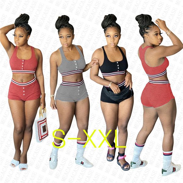 women tracksuit shorts outfits designer stripe sports suit sleeveless bra vest crop + short pants woman 2 piece sets clothing 3xl d72703, White
women tracksuit shorts outfits designer stripe sports suit sleeveless bra vest crop + short pants woman 2 piece sets clothing 3xl d72703, White