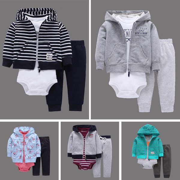 2020 new spring striped baby sets pure cotton long/short sleeve rompers + jacket +trousers 3 pcs/set clothing set wholesale, White
2020 new spring striped baby sets pure cotton long/short sleeve rompers + jacket +trousers 3 pcs/set clothing set wholesale, White