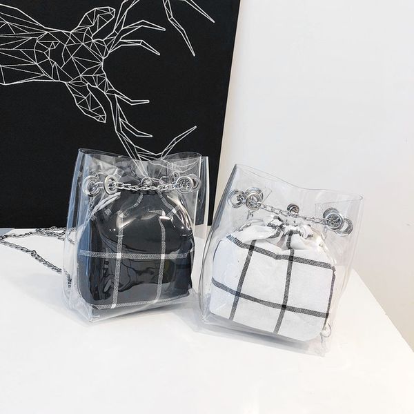 sac transparent clear pu bag plaid women bags over shoulder beach bag female handbag small bucket bag crossbody bolso mujer
sac transparent clear pu bag plaid women bags over shoulder beach bag female handbag small bucket bag crossbody bolso mujer