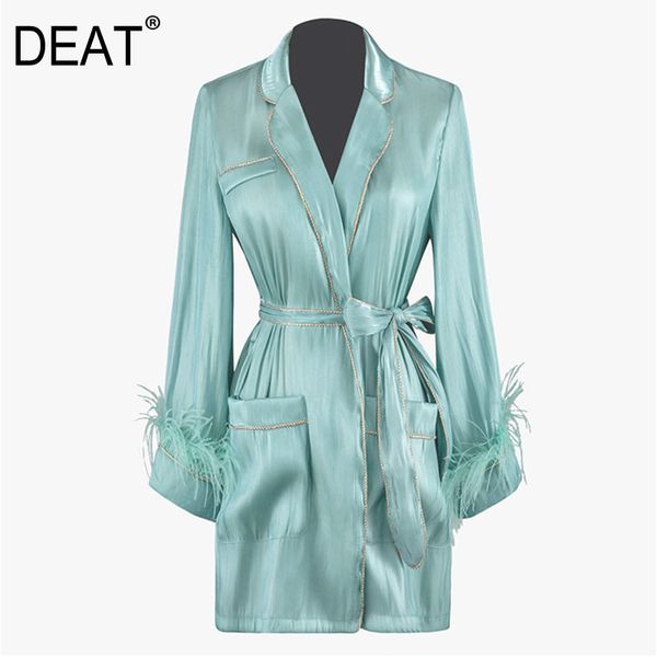 deat 2020 new spring fashion women clothes turn-down collar flare sleeves fur patchwork organza cardigan with belt wk41906l, Black;brown
deat 2020 new spring fashion women clothes turn-down collar flare sleeves fur patchwork organza cardigan with belt wk41906l, Black;brown
