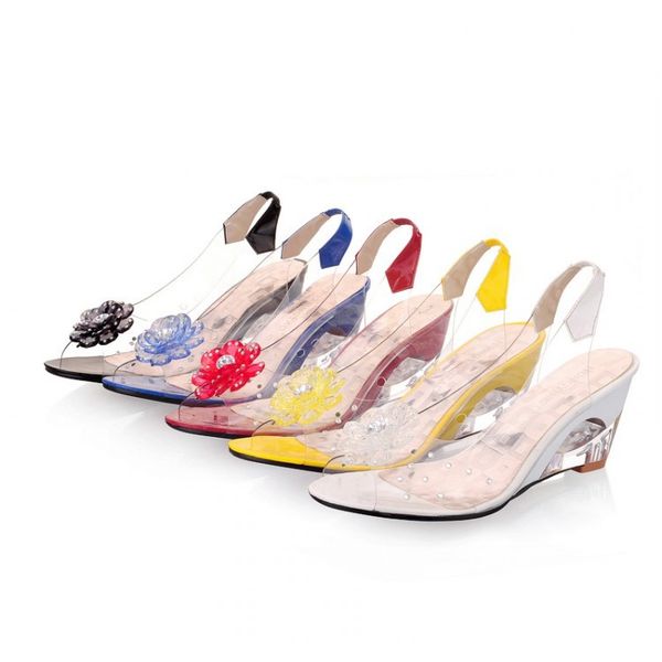 ladies shoes sandals summer women's wedge sandals flowers transparentsandalswedgewomen'sshoesfashionsimplecasualwildwomen'ssh, Black
ladies shoes sandals summer women's wedge sandals flowers transparentsandalswedgewomen'sshoesfashionsimplecasualwildwomen'ssh, Black