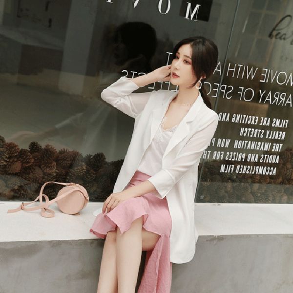 qqsow chiffon small air conditioning sunscreen clothes suit jacket for women 2020 spring and summer new korean style loose sunscreen clothes, White;black
qqsow chiffon small air conditioning sunscreen clothes suit jacket for women 2020 spring and summer new korean style loose sunscreen clothes, White;black