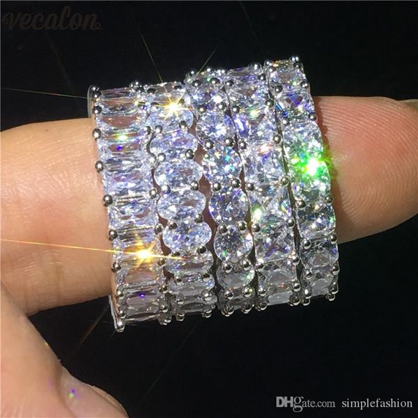 vecalon 5 style finger promise ring 5a zircon cz 925 sterling silver engagement wedding band rings for women men jewelry, Slivery;golden
vecalon 5 style finger promise ring 5a zircon cz 925 sterling silver engagement wedding band rings for women men jewelry, Slivery;golden