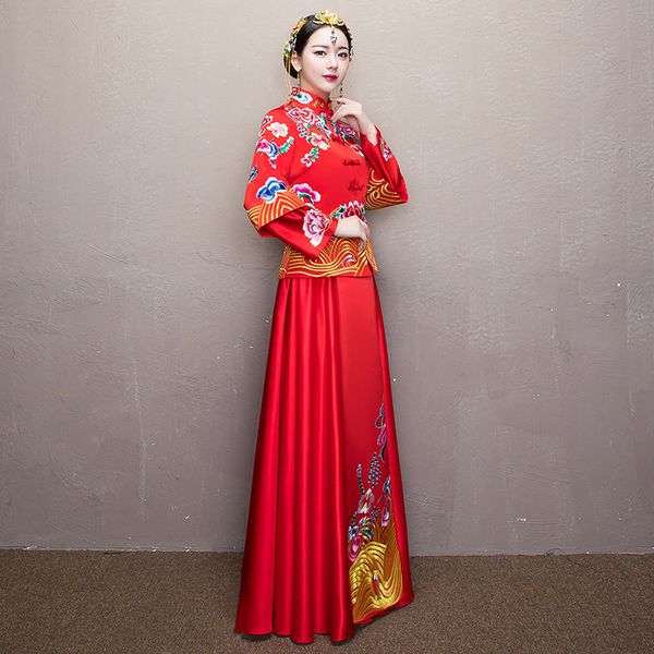 ethnic clothing chinese style marraige suit red royal dresses xiuhe womens overseas bride embroidery cheongsam
ethnic clothing chinese style marraige suit red royal dresses xiuhe womens overseas bride embroidery cheongsam