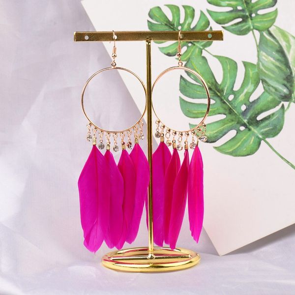 new vintage big round feather bohemian yellow earrings ethnic summer tassel statement dangle earring jewelry hqe953, Silver
new vintage big round feather bohemian yellow earrings ethnic summer tassel statement dangle earring jewelry hqe953, Silver