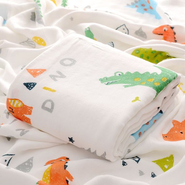 4 Layers Super Soft Swaddle For Newborn Baby Blanket Bamboo Cotton Muslin Swaddle For Kids Children Bedding Wrap Bath Towel