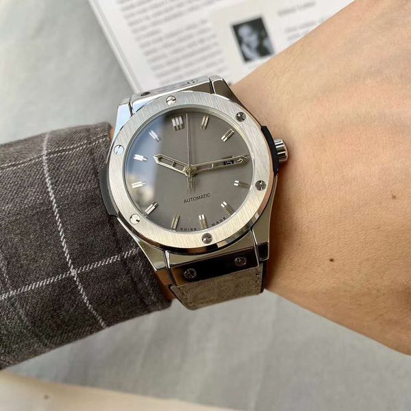 automatic mm fashion men's movement watch 43 mechanical strap stainless steel case leather quality luxury buckle high folding watch kcs, Slivery;brown
automatic mm fashion men's movement watch 43 mechanical strap stainless steel case leather quality luxury buckle high folding watch kcs, Slivery;brown