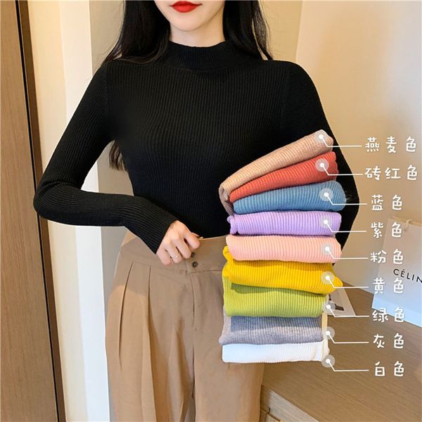 winter ladies sweater new slim slim sweater turtleneck pullover knitted bottoming shirt fashion elegant multi-choice a84, White;black
winter ladies sweater new slim slim sweater turtleneck pullover knitted bottoming shirt fashion elegant multi-choice a84, White;black
