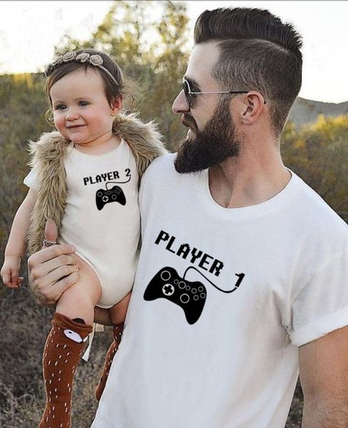 1pcs 1pcs player 1 player 2 shirts daddy and me father son matching shirts dad boy match players family look clothes, Blue
1pcs 1pcs player 1 player 2 shirts daddy and me father son matching shirts dad boy match players family look clothes, Blue