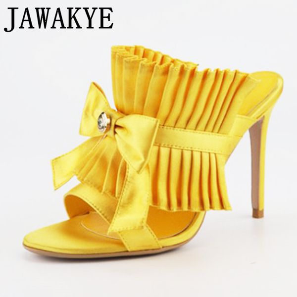 pink satin silk slippers stiletto heel heel summer open toe sandals formal mules shoes woman pleated bowtie decor shoes women, Black
pink satin silk slippers stiletto heel heel summer open toe sandals formal mules shoes woman pleated bowtie decor shoes women, Black