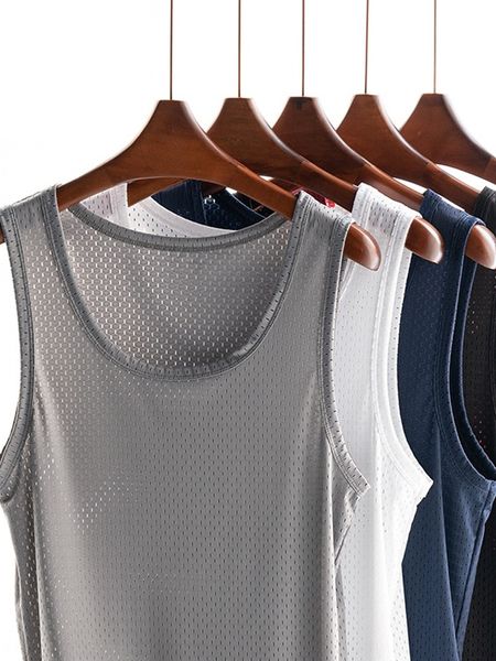 men' mesh ice silk base slim fitness shoulder vest vest running hurdle sports thin breathable strap tide, White;black
men' mesh ice silk base slim fitness shoulder vest vest running hurdle sports thin breathable strap tide, White;black