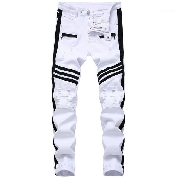 hole men casual jeans patchwork high waist straight pants for man white mens jeans with zipper plus size slim elastic, Blue
hole men casual jeans patchwork high waist straight pants for man white mens jeans with zipper plus size slim elastic, Blue