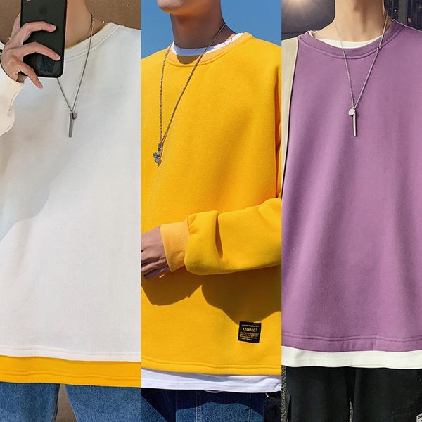 zvyqw perth people 2020 autumn new men's round neck sweater fake two-piece loose long sweater shirt sleeve base shirt lovers large size, Black
zvyqw perth people 2020 autumn new men's round neck sweater fake two-piece loose long sweater shirt sleeve base shirt lovers large size, Black
