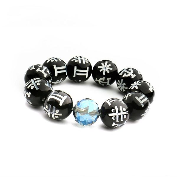 new fashion movie black panther kimoyo charm bracelet for men black beads bracelet with blue crystal beads men stretch jewelry
new fashion movie black panther kimoyo charm bracelet for men black beads bracelet with blue crystal beads men stretch jewelry