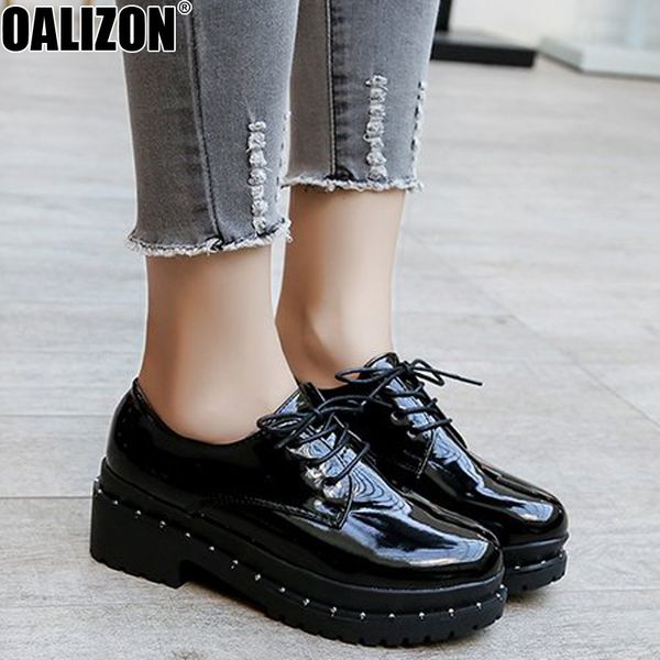 vintage style autumn women's casual round toe mid chunky heels patent leather pumps mujer zapatos lady lace up female shoes r508, Black
vintage style autumn women's casual round toe mid chunky heels patent leather pumps mujer zapatos lady lace up female shoes r508, Black