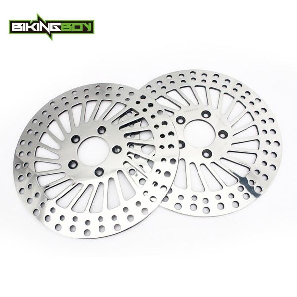bikingboy for sportster xl 883 1200 r s dyna 1450 fxdl fxdx touring 1450 road king / glide front brake discs disks rotors
bikingboy for sportster xl 883 1200 r s dyna 1450 fxdl fxdx touring 1450 road king / glide front brake discs disks rotors