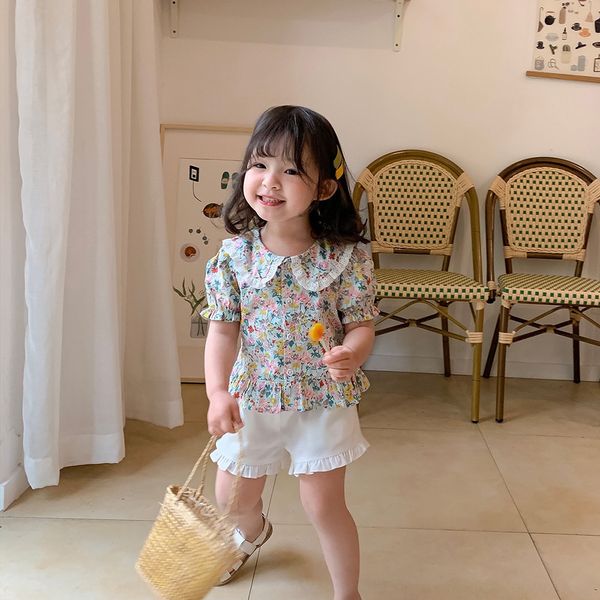 2020 new doll girl doll collar shirt korean style foreign-style baby net red floral shirt 98320, White;black
2020 new doll girl doll collar shirt korean style foreign-style baby net red floral shirt 98320, White;black