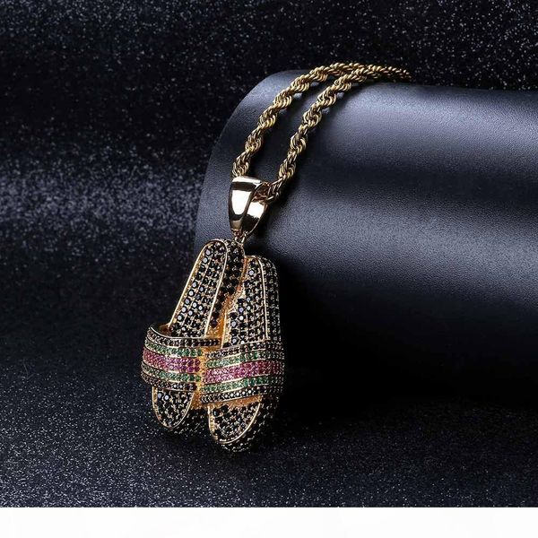 personality slippers tiny zirconia pendants men's hip hop necklace accessories, Silver
personality slippers tiny zirconia pendants men's hip hop necklace accessories, Silver