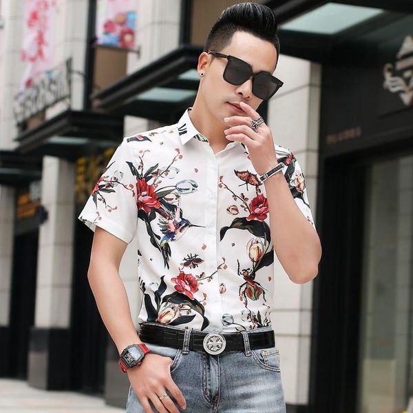 flower men shirts short sleeve casual slim fit dress shirt trends camisa masculina streetwear social men clothes chemise homme, White;black
flower men shirts short sleeve casual slim fit dress shirt trends camisa masculina streetwear social men clothes chemise homme, White;black