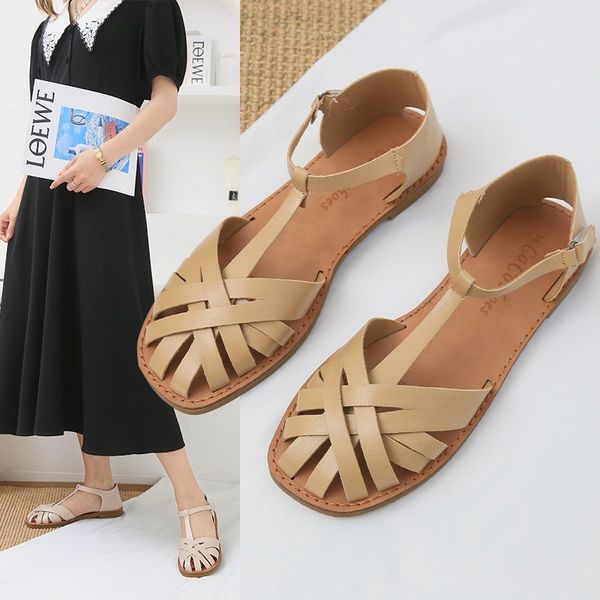 cinessd baotou sandals 2020 summer new retro big toe shoes woven hollow buckle flat single shoes, Black
cinessd baotou sandals 2020 summer new retro big toe shoes woven hollow buckle flat single shoes, Black