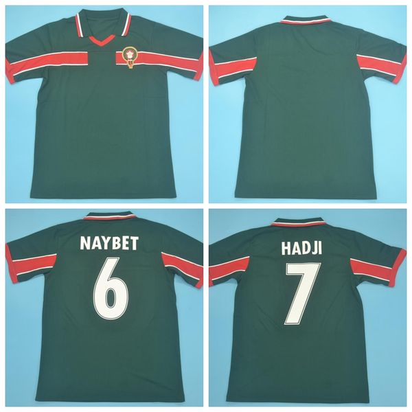 1998 vinatge morocco retro soccer jersey 7 hadji 10 ouakili 14 bassir 15 abrami 13 neqrouz naybet maroc el hadrioui football shirt kits, Black;yellow
1998 vinatge morocco retro soccer jersey 7 hadji 10 ouakili 14 bassir 15 abrami 13 neqrouz naybet maroc el hadrioui football shirt kits, Black;yellow