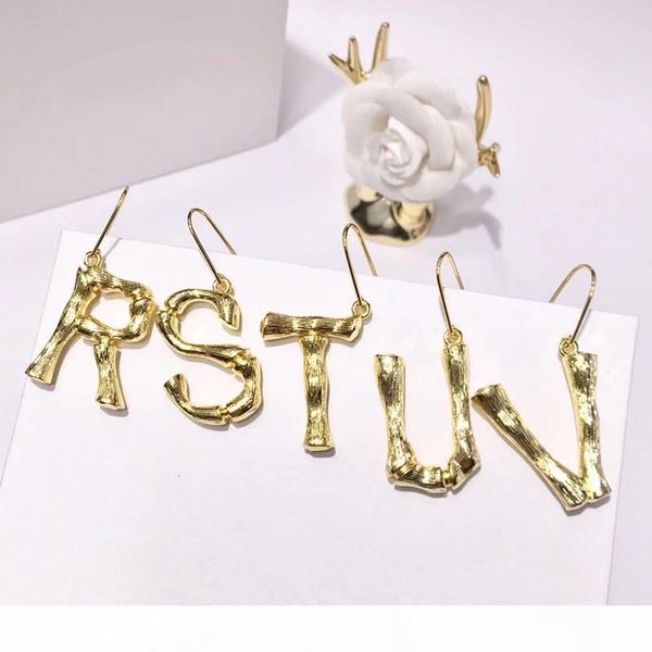 e 2018 the latest fashion jewelry english alphabet earrings brass bamboo ear hook earrings ,a single sale, Golden
e 2018 the latest fashion jewelry english alphabet earrings brass bamboo ear hook earrings ,a single sale, Golden