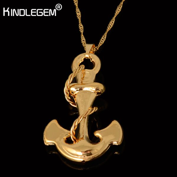 kindlegem wholesale pure gold color anchor pendant necklace women african dubai jewelry jewelry italy 750 bijoux, Silver
kindlegem wholesale pure gold color anchor pendant necklace women african dubai jewelry jewelry italy 750 bijoux, Silver