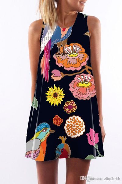 women dress summer crew neck sling sleeveless hip wrap elegant lady colorful variety of digital print skirt casual pencil dresses size s-xl, Black;gray
women dress summer crew neck sling sleeveless hip wrap elegant lady colorful variety of digital print skirt casual pencil dresses size s-xl, Black;gray