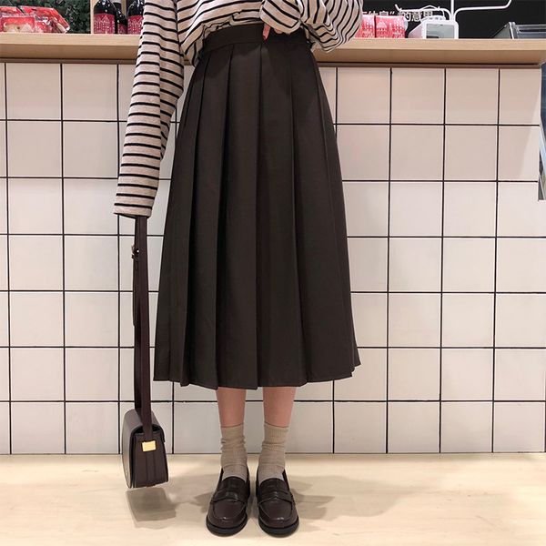 3 colors spring autumn female long skirts women high waist long pleated skirt solid color a line skirt womens, Black
3 colors spring autumn female long skirts women high waist long pleated skirt solid color a line skirt womens, Black