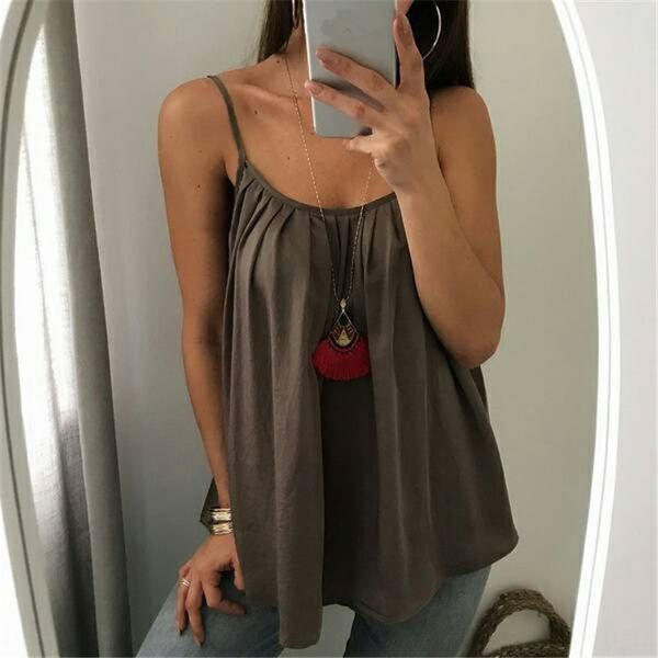 version solid color sling sling shirt stitched shoulder-exposed loose suspender shirt women's top, Camo
version solid color sling sling shirt stitched shoulder-exposed loose suspender shirt women's top, Camo